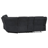 Hagen Upholstered Power Reclining Sectional Sofa Steel Grey | Grey | Steel Grey | 600500P