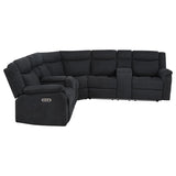 Hagen Upholstered Power Reclining Sectional Sofa Steel Grey | Grey | Steel Grey | 600500P