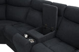 Hagen Upholstered Power Reclining Sectional Sofa Steel Grey | Grey | Steel Grey | 600500P