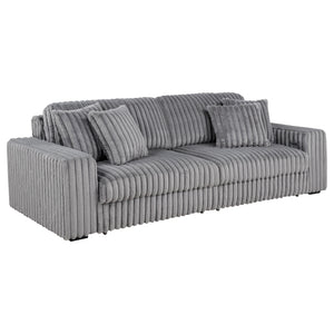 Jacana Corduroy Upholstered Dual Power Chaise Sofa Grey
