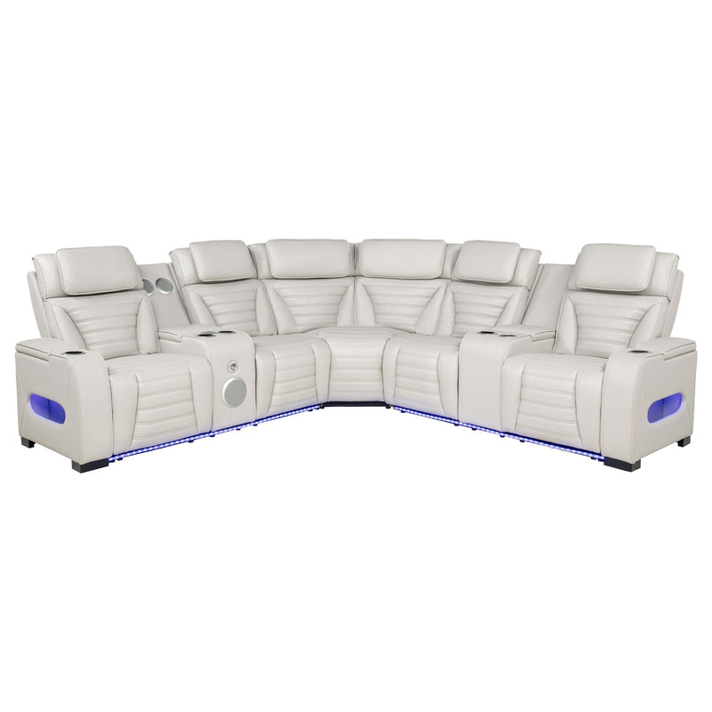 HP0426 Power2 Reclining Sectional 3 Pc Set Beige
