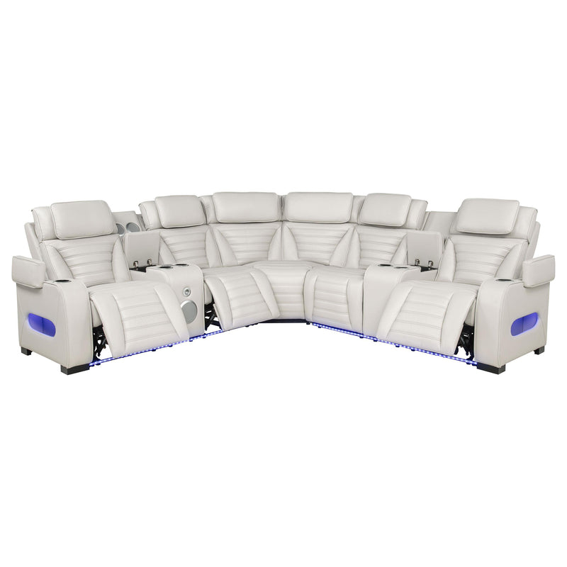 HP0426 Power2 Reclining Sectional 3 Pc Set Beige