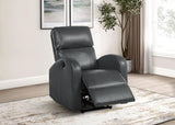 Grant Upholstered Power Recliner Chair Grey | Grey | 601499P