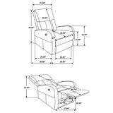 Grant Upholstered Power Recliner Chair Grey | Grey | 601499P