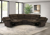 Atkinson Upholstered Reclining Sectional Sofa Chocolate | Brown | Chocolate | 601510