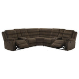 Atkinson Upholstered Reclining Sectional Sofa Chocolate | Brown | Chocolate | 601510