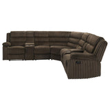 Atkinson Upholstered Reclining Sectional Sofa Chocolate | Brown | Chocolate | 601510