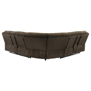 Atkinson Upholstered Reclining Sectional Sofa Chocolate