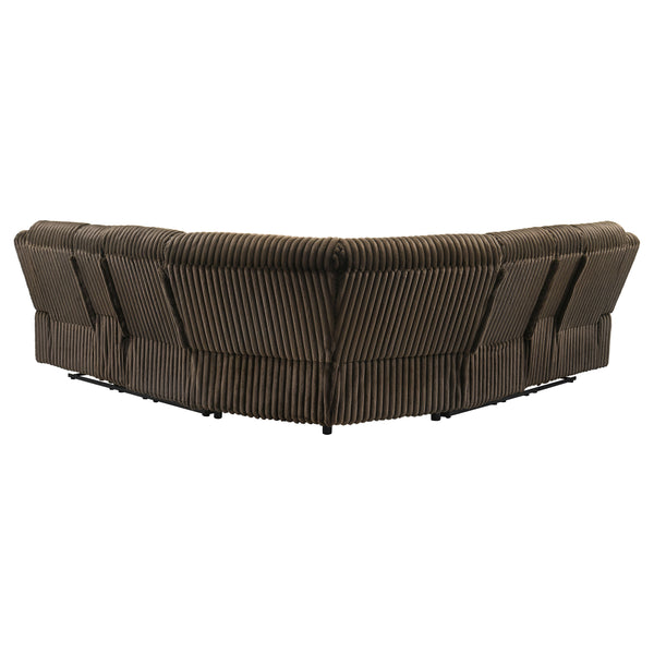 Atkinson Upholstered Reclining Sectional Sofa Chocolate