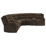 Atkinson Upholstered Reclining Sectional Sofa Chocolate | Brown | Chocolate | 601510