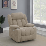 Houston Upholstered Power Lift Recliner Chair Camel | Full | Beige | Camel | 602274P