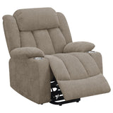 Houston Upholstered Power Lift Recliner Chair Camel | Full | Beige | Camel | 602274P