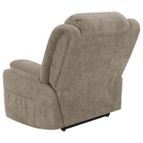 Houston Upholstered Power Lift Recliner Chair Camel | Full | Beige | Camel | 602274P