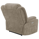 Houston Upholstered Power Lift Recliner Chair Camel | Full | Beige | Camel | 602274P