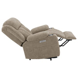 Houston Upholstered Power Lift Recliner Chair Camel | Full | Beige | Camel | 602274P