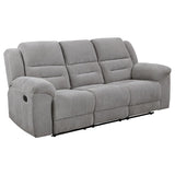 Gilson Chenille Upholstered Reclining Sofa Grey | Grey | 602551