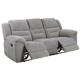 Gilson Chenille Upholstered Reclining Sofa Grey | Grey | 602551