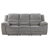Gilson Chenille Upholstered Reclining Sofa Grey | Grey | 602551