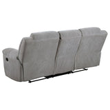 Gilson Chenille Upholstered Reclining Sofa Grey | Grey | 602551