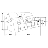 Gilson Chenille Upholstered Reclining Sofa Grey | Grey | 602551