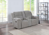 Gilson Chenille Upholstered Reclining Loveseat Grey | Grey | 602552