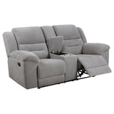 Gilson Chenille Upholstered Reclining Loveseat Grey | Grey | 602552