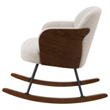 Paige Boucle Upholstered Mid Back Rocking Chair Beige | King | Beige | 602625