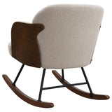 Paige Boucle Upholstered Mid Back Rocking Chair Beige | King | Beige | 602625