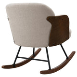 Paige Boucle Upholstered Mid Back Rocking Chair Beige | King | Beige | 602625