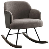 Paige Boucle Upholstered Mid Back Rocking Chair Taupe | King | Grey | Taupe | 602626