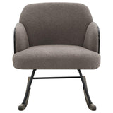 Paige Boucle Upholstered Mid Back Rocking Chair Taupe | King | Grey | Taupe | 602626