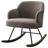 Paige Boucle Upholstered Mid Back Rocking Chair Taupe | King | Grey | Taupe | 602626
