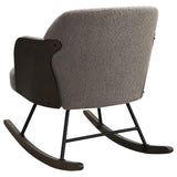 Paige Boucle Upholstered Mid Back Rocking Chair Taupe | King | Grey | Taupe | 602626