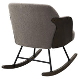 Paige Boucle Upholstered Mid Back Rocking Chair Taupe | King | Grey | Taupe | 602626