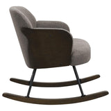 Paige Boucle Upholstered Mid Back Rocking Chair Taupe | King | Grey | Taupe | 602626