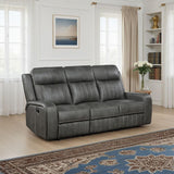 Raelynn Upholstered Track Arm Motion Sofa Grey | King | Grey | 603191
