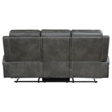 Raelynn Upholstered Track Arm Motion Sofa Grey | King | Grey | 603191