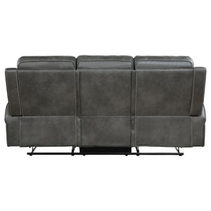 Raelynn Upholstered Track Arm Motion Sofa Grey