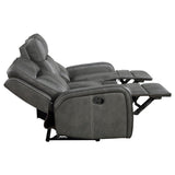 Raelynn Upholstered Track Arm Motion Sofa Grey | King | Grey | 603191