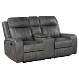 Raelynn Upholstered Track Arm Motion Loveseat Grey | King | Grey | 603192