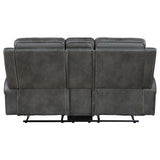 Raelynn Upholstered Track Arm Motion Loveseat Grey | King | Grey | 603192