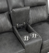 Raelynn Upholstered Track Arm Motion Loveseat Grey | King | Grey | 603192