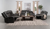 Raelynn Upholstered Track Arm Motion Loveseat Grey | King | Grey | 603192