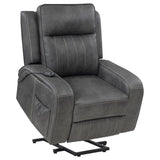 Raelynn Upholstered Power Lift Recliner Chair Grey | King | Grey | 603194P