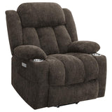 Houston Upholstered Power Lift Recliner Chair Dark Brown | Full | Brown | Dark Brown | 603233P