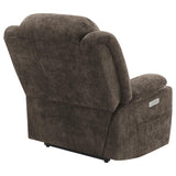 Houston Upholstered Power Lift Recliner Chair Dark Brown | Full | Brown | Dark Brown | 603233P