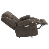 Houston Upholstered Power Lift Recliner Chair Dark Brown | Full | Brown | Dark Brown | 603233P