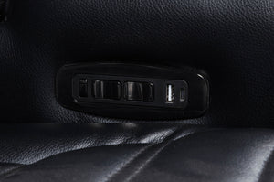 Zuma Faux Leather Dual Power Reclining LED Loveseat Black