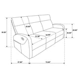 Hamilton Chenille Manual Reclining Sofa Sand | King | Beige | Sand | 603371