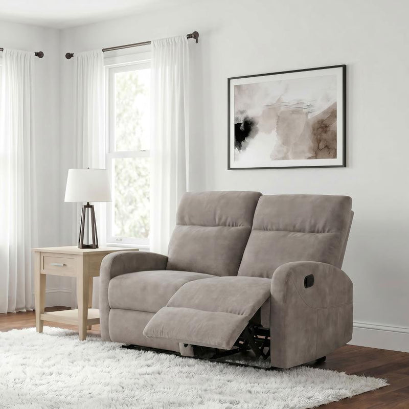 Hamilton Chenille Upholstered Manual Reclining Loveseat Sand